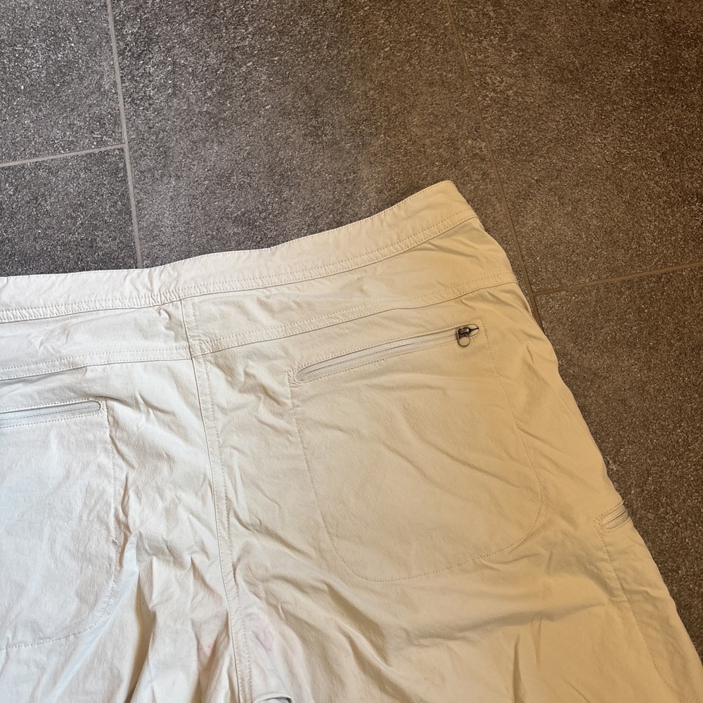 LL Bean Pants Womens 18R Tan Capri Nylon Stretch Mid Rise Hiking Ripstop See Pic - Picture 14 of 16